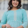 Casual Regular Sleeves Checkered Women Blue Top