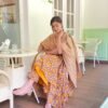 mustard brown cotton suit set