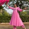 pink royal paradise glace suit set
