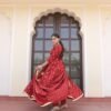 MAROON ANGRAKHA SUIT SET