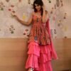 Pallavee peach sharara set