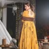 barnie mustard suit set