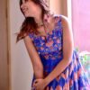 damini blue chanderi maxi