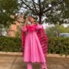 pink royal paradise glace suit set