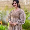kalki brown cotton maxi