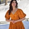 vibrant mustard maxi set