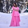 pink chikankari embroidered kurta sharara set