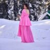 pink chikankari embroidered kurta sharara set