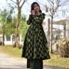 moonless black cotton suit set