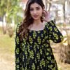 moonless black cotton suit set