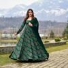green shimmer glace maxi set