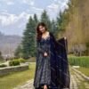 Gayatri black and blue combi maxi set