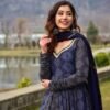 Gayatri black and blue combi maxi set