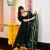kashish green chanderi suit set