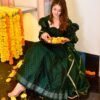 kashish green chanderi suit set