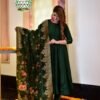 lush green silk suit set