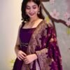 Mariyam purple silk maxi set