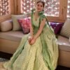 Yasmin green bow maxi
