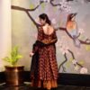 black tropical maxi set