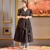 black herbal cotton suit set