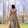 casper brown chanderi dress