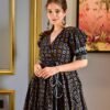 black herbal cotton suit set