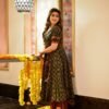 Green ajrakh cotton suit set