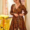 kaashni maroon kurta set