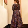 nusrat blue floral suit