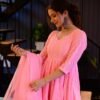 inayat baby pink embroidered suit set