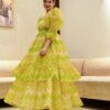 Elsa green organza dress