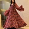 alisha blue georgette dress