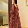 alisha blue georgette dress