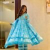 ocean blue cotton suit set