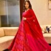 red shimmer maxi set