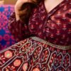 meadow wine chanderi maxi
