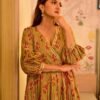 melina beige cotton suit set