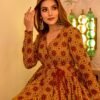 aarna mustard cotton suit