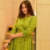 blush green embroidered dress