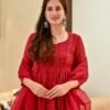 prerna maroon georgette suit set