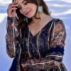 blue gottapatti georgette kurta sharara set