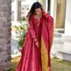 apple red muslin maxi set