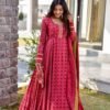 apple red muslin maxi set