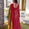 apple red muslin maxi set