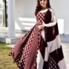gajgamini brown maxi set