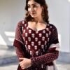 gajgamini brown maxi set