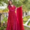 poetic pink and red maxi set