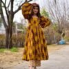 mustard dazzling kurta set