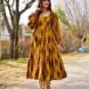 mustard dazzling kurta set