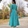 blue blossom kurta palazzo